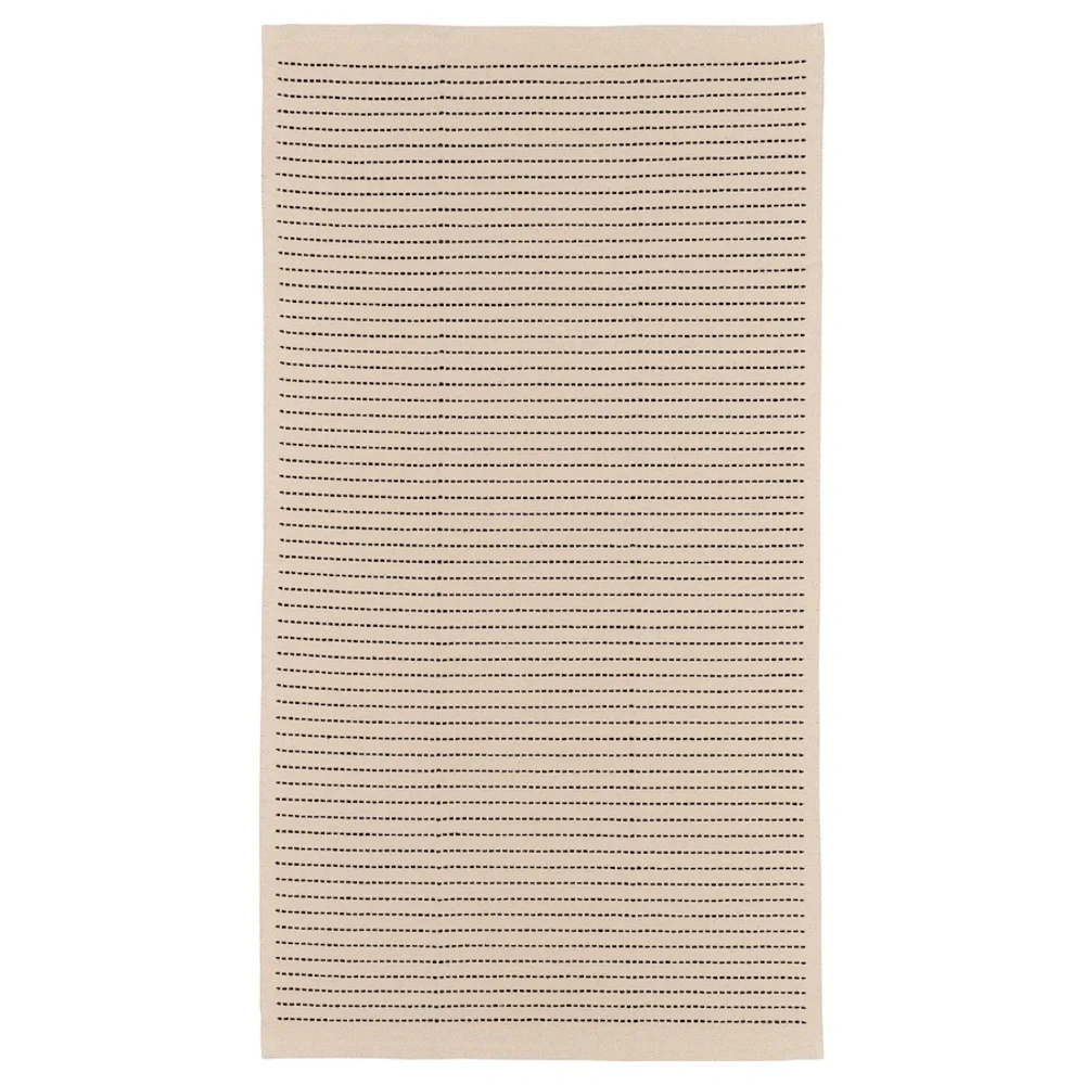 IKEA | Rug - flatwoven, natural/black